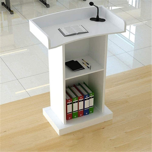 CAMBOS Lectern Podium Stand, Lectern Podium Stand,Podium Speaking Ceremonial Lectern Desk Simple Modern Welcome Shopping Guide Reception Customer Desk Host Stage Ideal for Sermons and Presentations