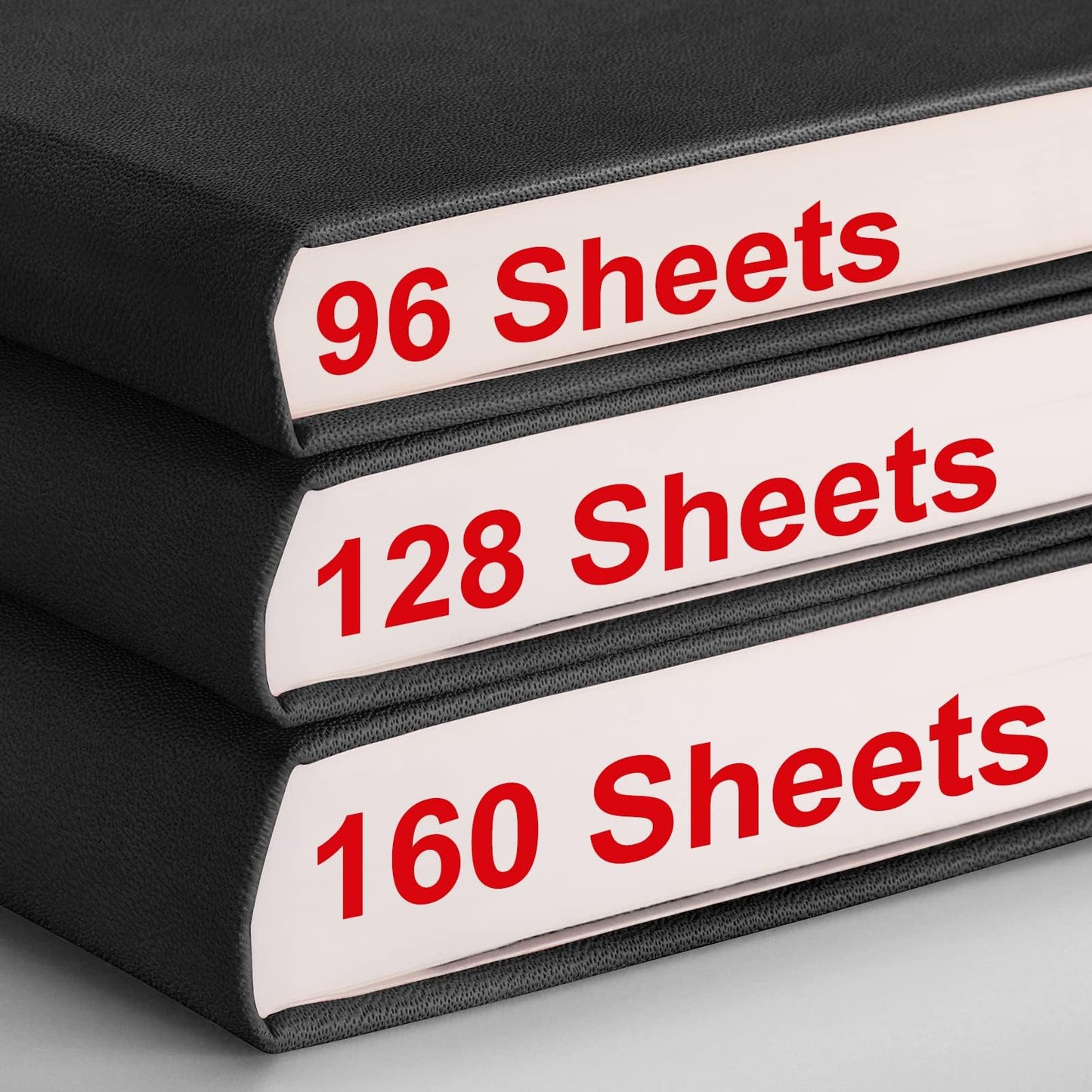 AHGXG Lined Journal Notebook - 320 Numbered Pages Thick Journals for Men, Large B5 College Ruled Notebook for Writing, 100gsm Thick Paper, Leather Softcover, for Women Work School, 7.6'' X 10''-Black