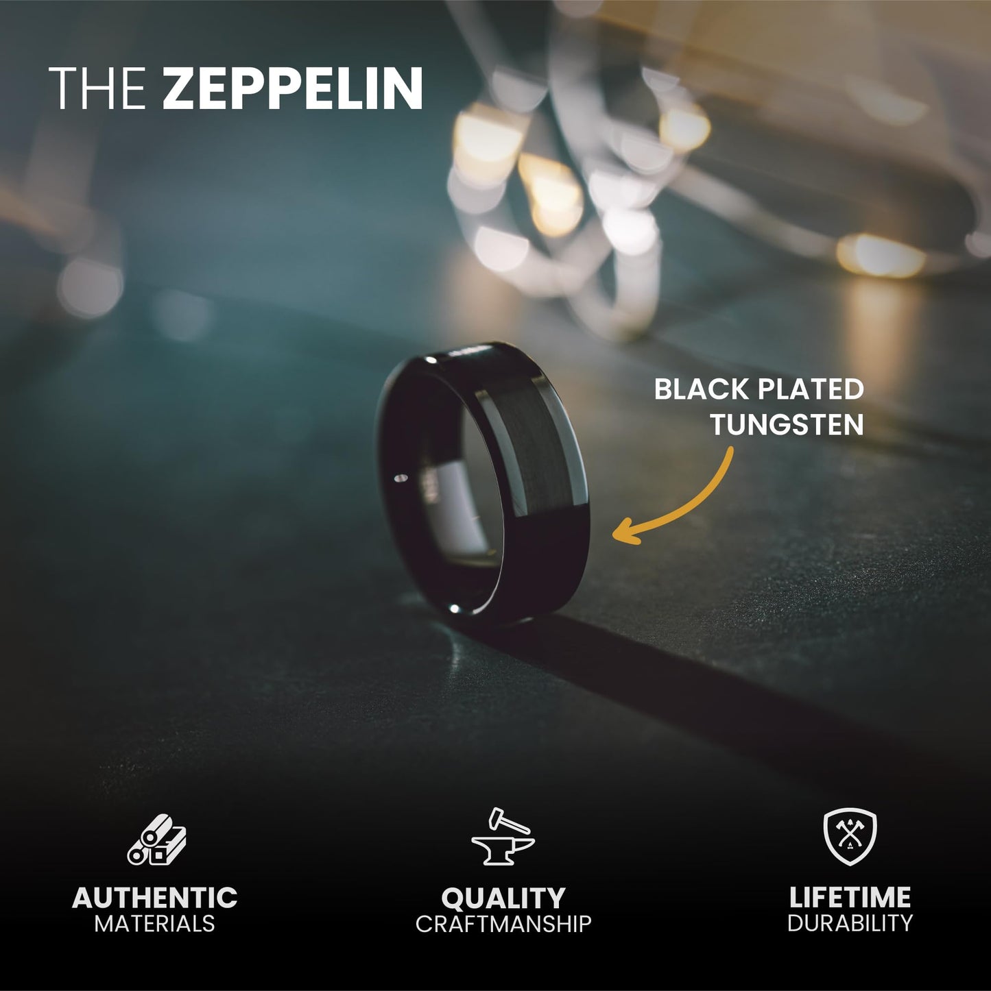 Manly Bands The Zeppelin (6mm) - Size 7
