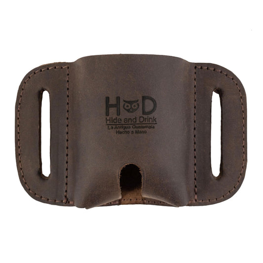 LeatherTex, Tactical Case for AirPods 1st/2nd Gen. and Pro Handmade from Full Grain Leather - Bourbon Brown
