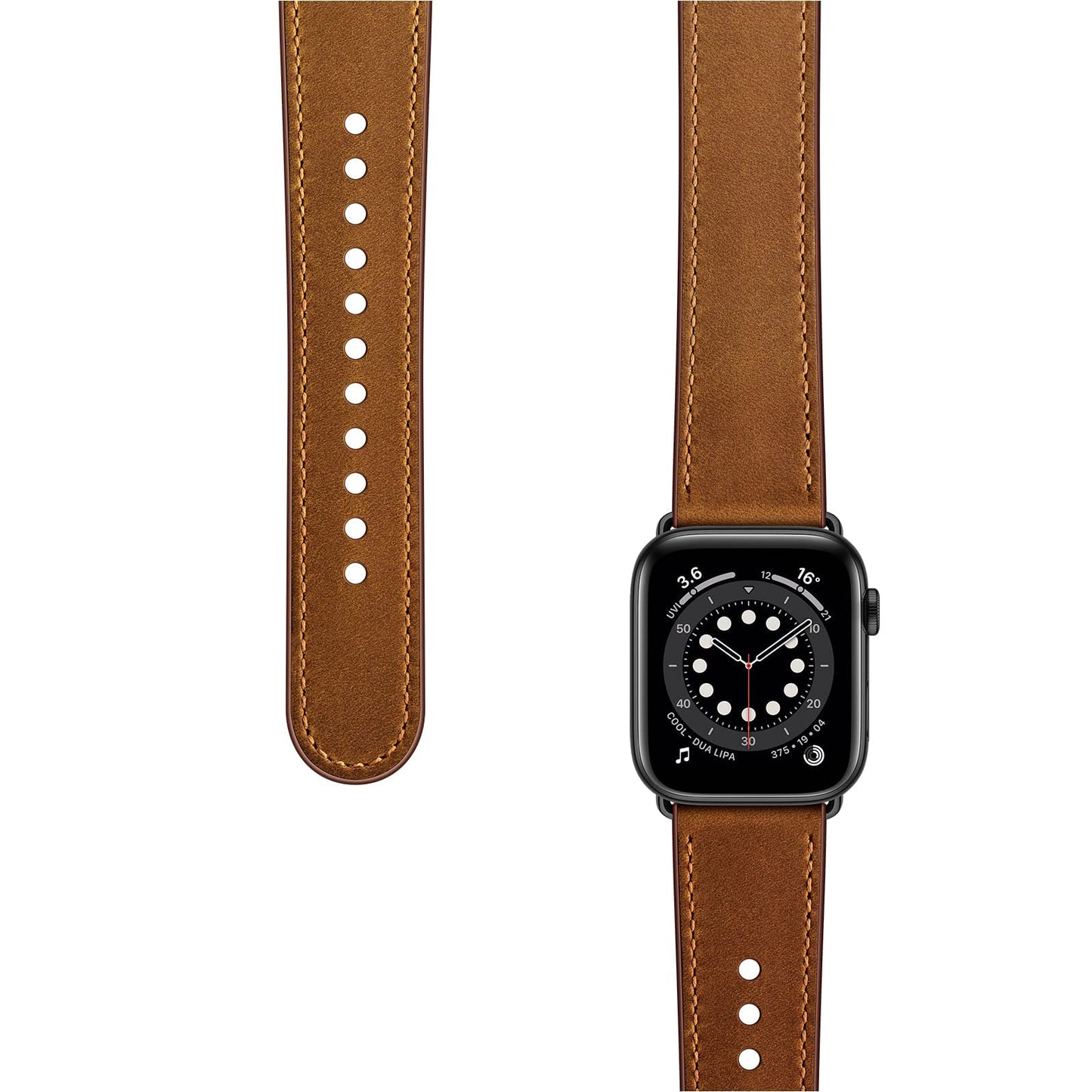 OUHENG Leather Bands Compatible with Apple Watch Band 49mm/46mm/45mm/44mm/42mm, Genuine Leather Strap for iWatch Ultra 3/2/1 & SE 3/2/1 Series 11 10 9 8 7 6 5 4 3 2 1 (Retro Brown/Black)