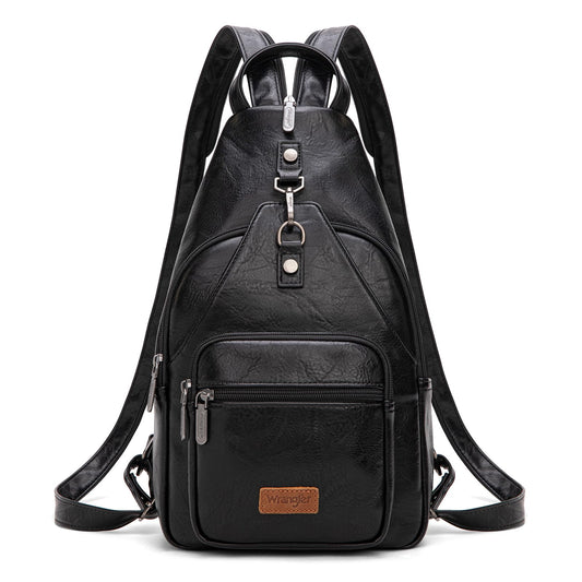 Montana West Wrangler Convertible Backpack for Women Vintage Shoulder Purses with Adjustable Sling Backpack Strap WG290-347BK