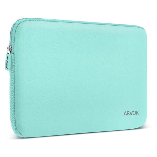 Arvok 11 11.6 12 Inch Laptop Sleeve Case for MacBook Air 12, Water-Resistant Neoprene Notebook Computer Tablet Sleeve, Carrying Bag Cover for Chromebook/HP/Dell/Lenovo/Asus/Acer, Light Green