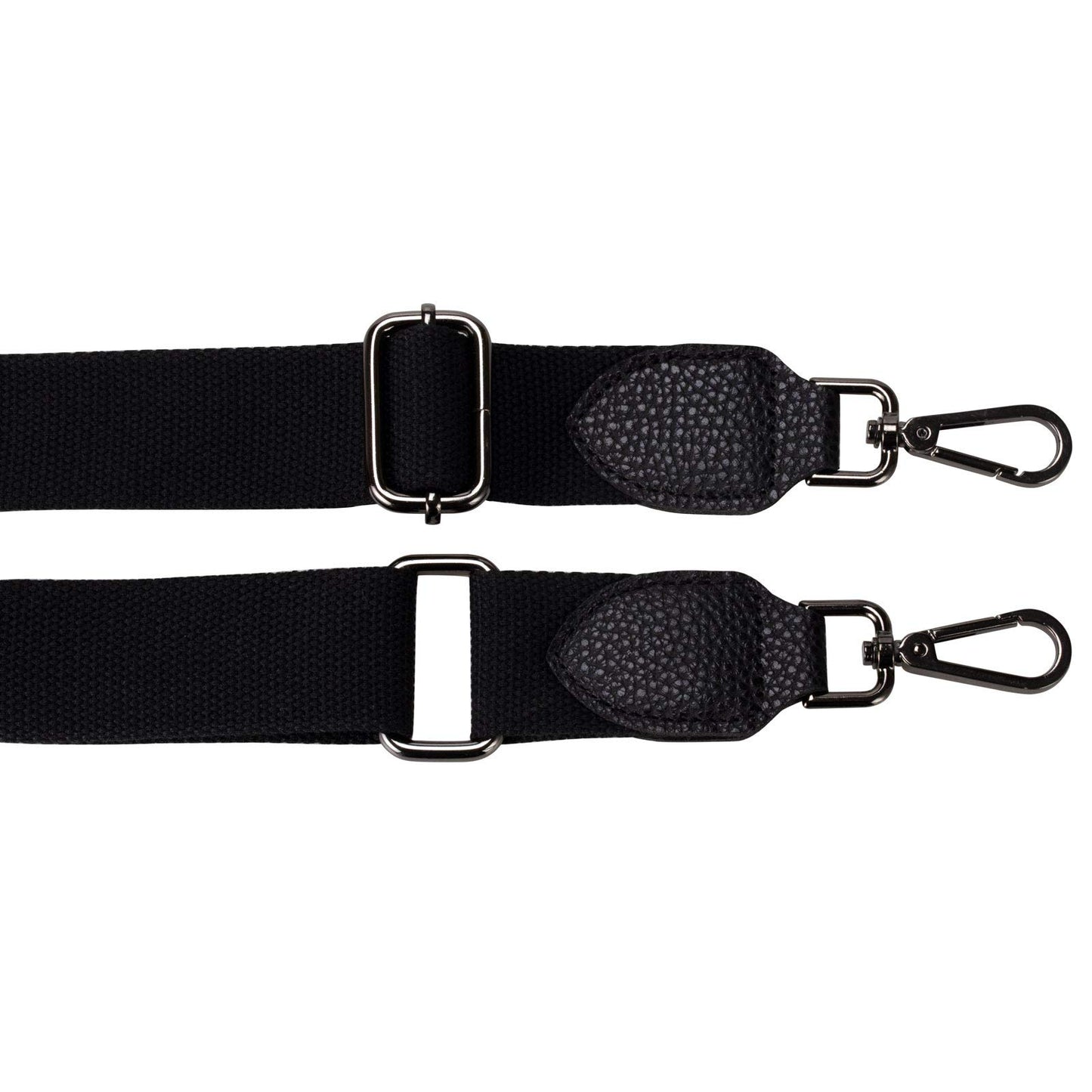 Allzedream Purse Straps Replacement Crossbody Bags Handbag Wide Canvas Leather Adjustable (Black)