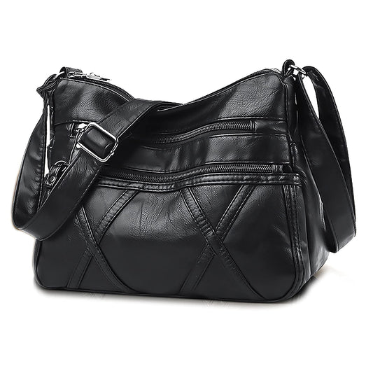 Gladdon Small Crossbody Bags for Women Leather Shoulder Purses Vegan Womens Cross body Bag Lightweight Black