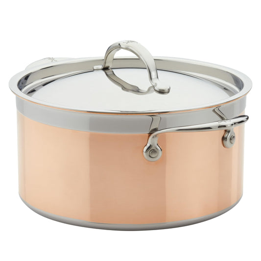 Hestan - CopperBond Collection - 100% Pure Copper Stock Pot, Induction Cooktop Compatible, 6 Quart