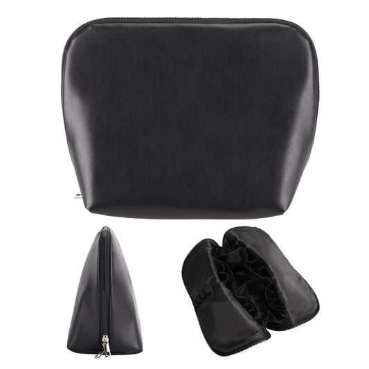 dadop Travel Makeup & Toiletry Bag, Large Waterproof Cosmetic Bag Organizer With 28 Pocket & Adjustable Compartments & 4 Brush Holders