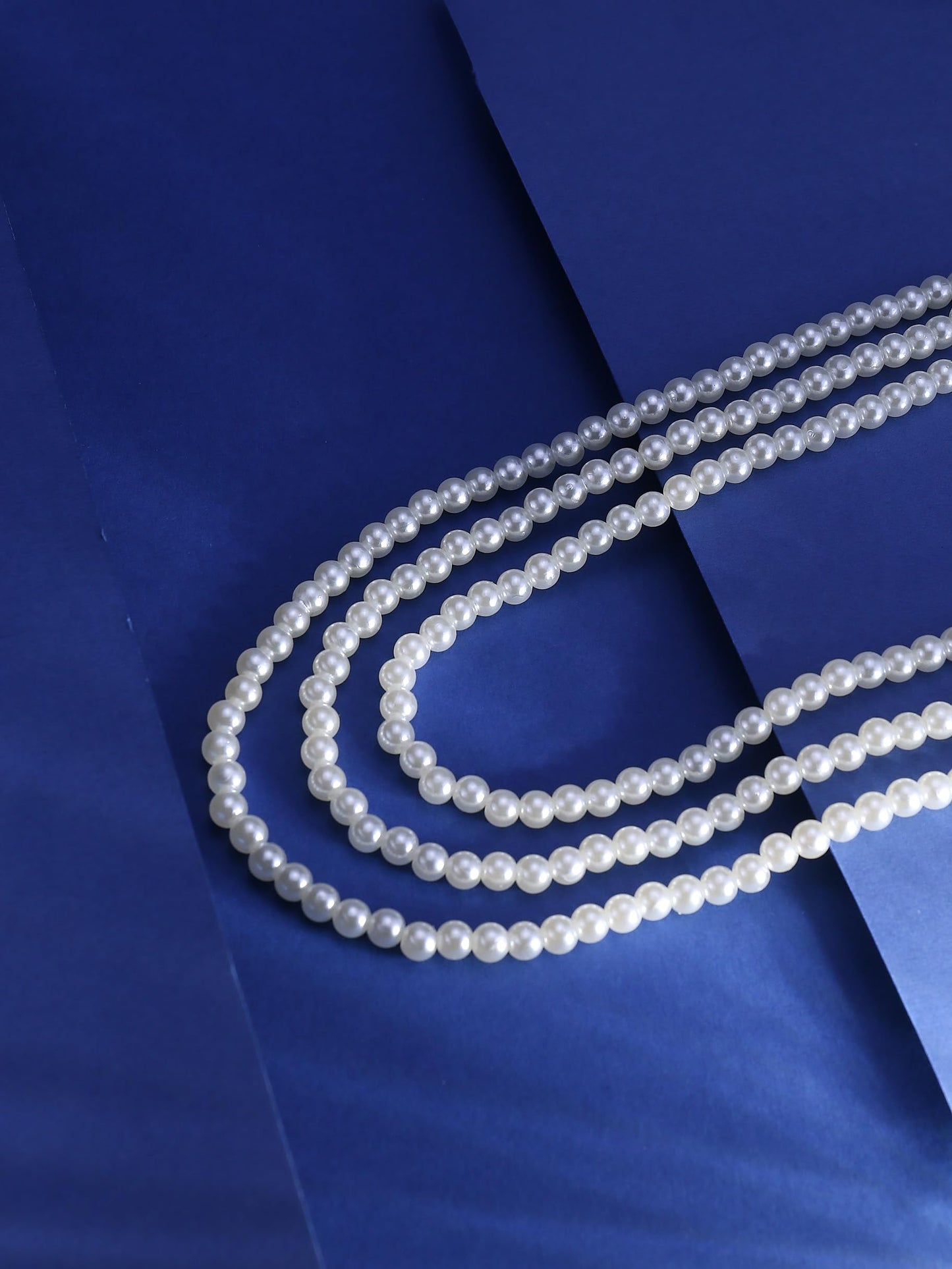 Lookray Pearl Necklace for Women Dainty 9MM Round Imitation Pearl Choker Necklace Simple Multilayer ‌Pearls Choker Fashion Wedding Pearls Jewelry for Brides