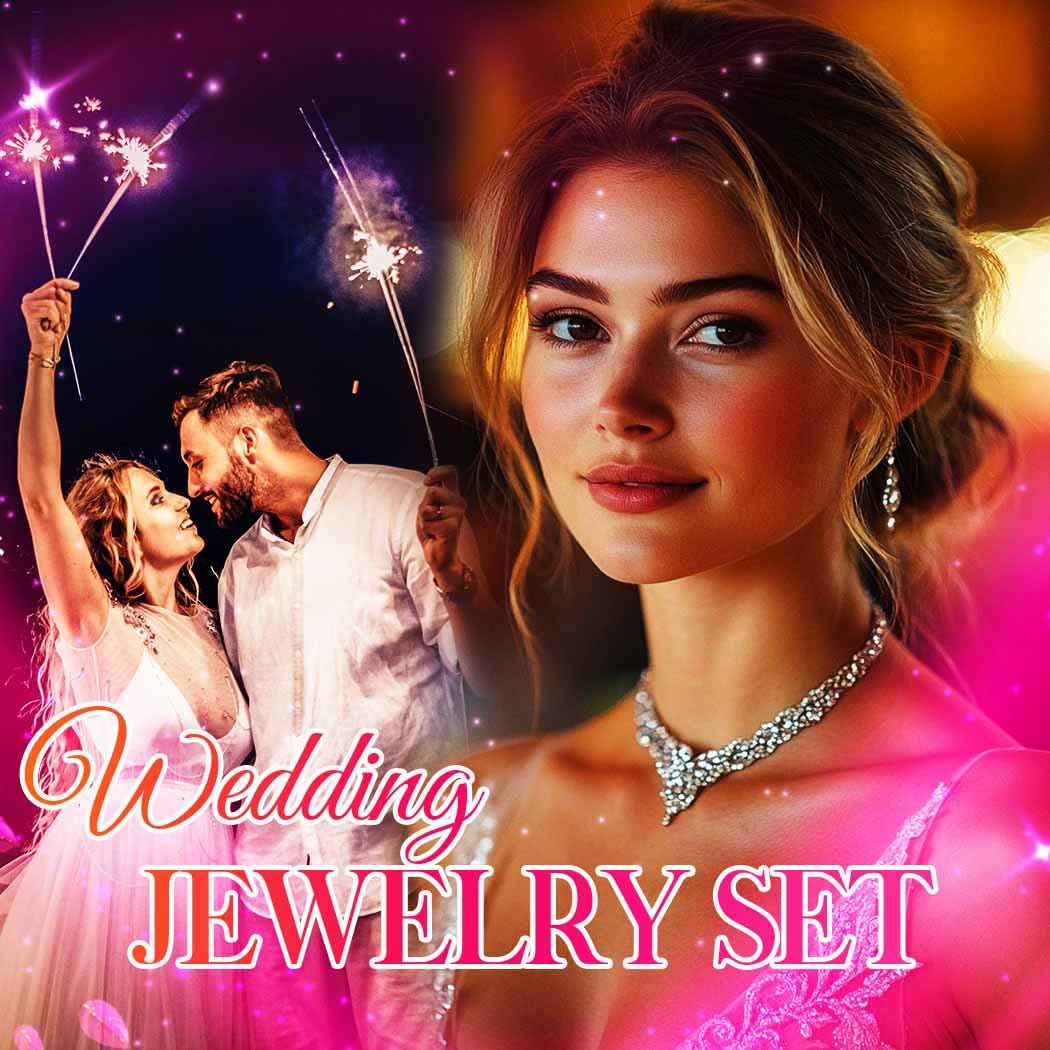 Brishow Bridal Choker Necklaces Set Silver Wedding Jewelry Sets Formal Rhinestone Necklace and Earring Set for Women (silver)