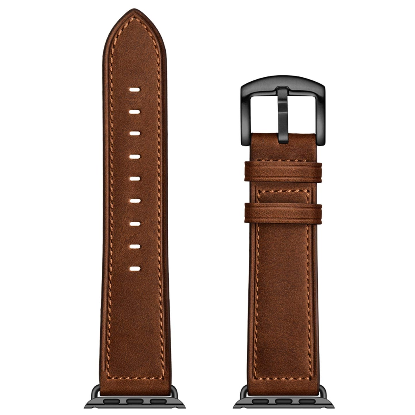 CINORS Leather Band Compatible with Apple Watch Vintage Series 11 10 42mm Bands Dark Brown Replacement Strap for iWatch Series 9 8 7 41mm Series 6 5 4 3 2 1 SE 38mm 40mm Men Women, Brown