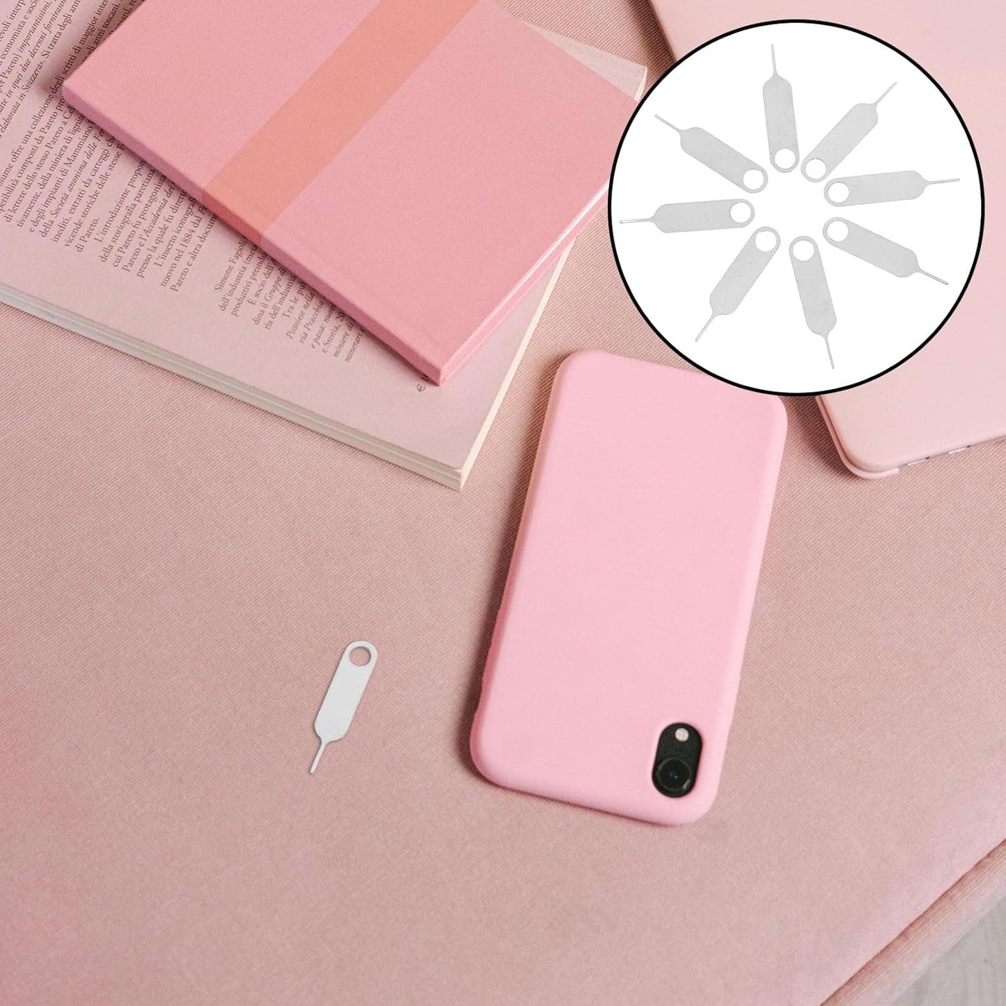 500pcs Set CHILDWEET Sim Card Removal Tool and Mobile Phone Pin Ejector Stainless Steel Sim Tray Ejector Pin