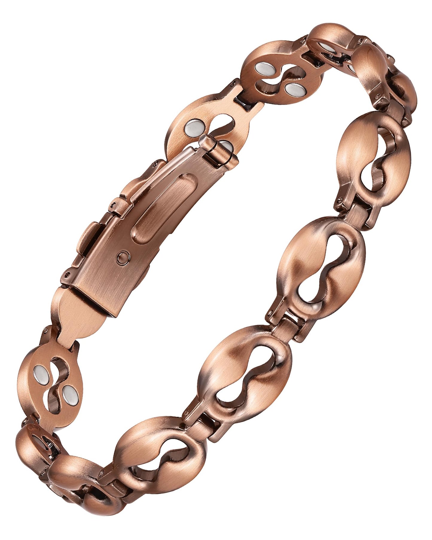 Jecanori Infinity Copper Bracelet for Women, Magnetic Bracelet with 3500 Gauss Magnets, Valentines Day Birthday Pure Copper jewelry Gift