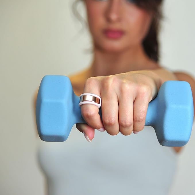 Rinfit Smart Ring Protector - Silicone Ring Enhancer for Active Lifestyle and Gym - StyleFit U.S. Design Patent - Pink, Size 6