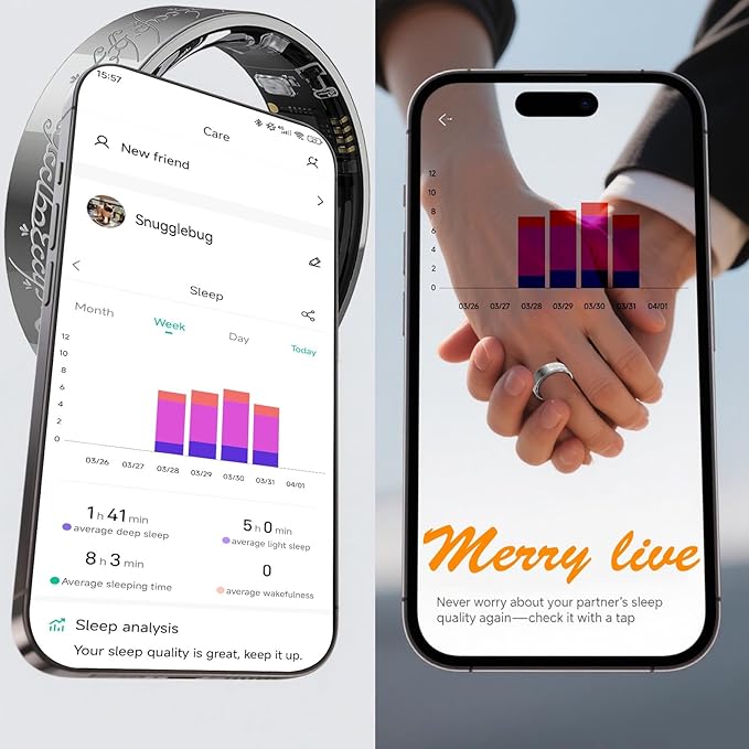 Ultra Smart Ring for Women Men,Health Fitness Tracker with Sleep/Blood Pressure/Oxygen Monitoring, Heart Rate & Activity Tracking,IP68 Waterproof, 5+Day Battery,No Subscription Fee 1-Silver 10