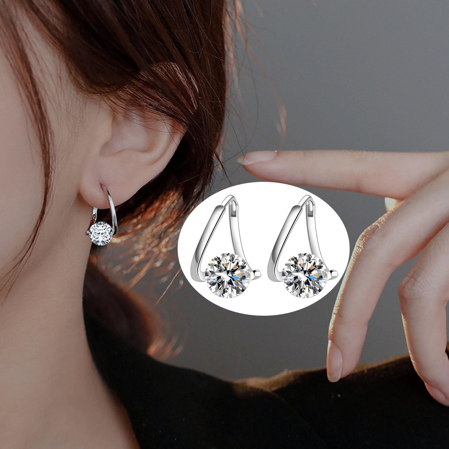 Angyape Halolux Lymphvity Germanium Earrings, Atheniz Halolux Lymphatic Germanium Earrings Lymphatic Drainage Earring Jewelry Gifts for Women（Silver Silver）