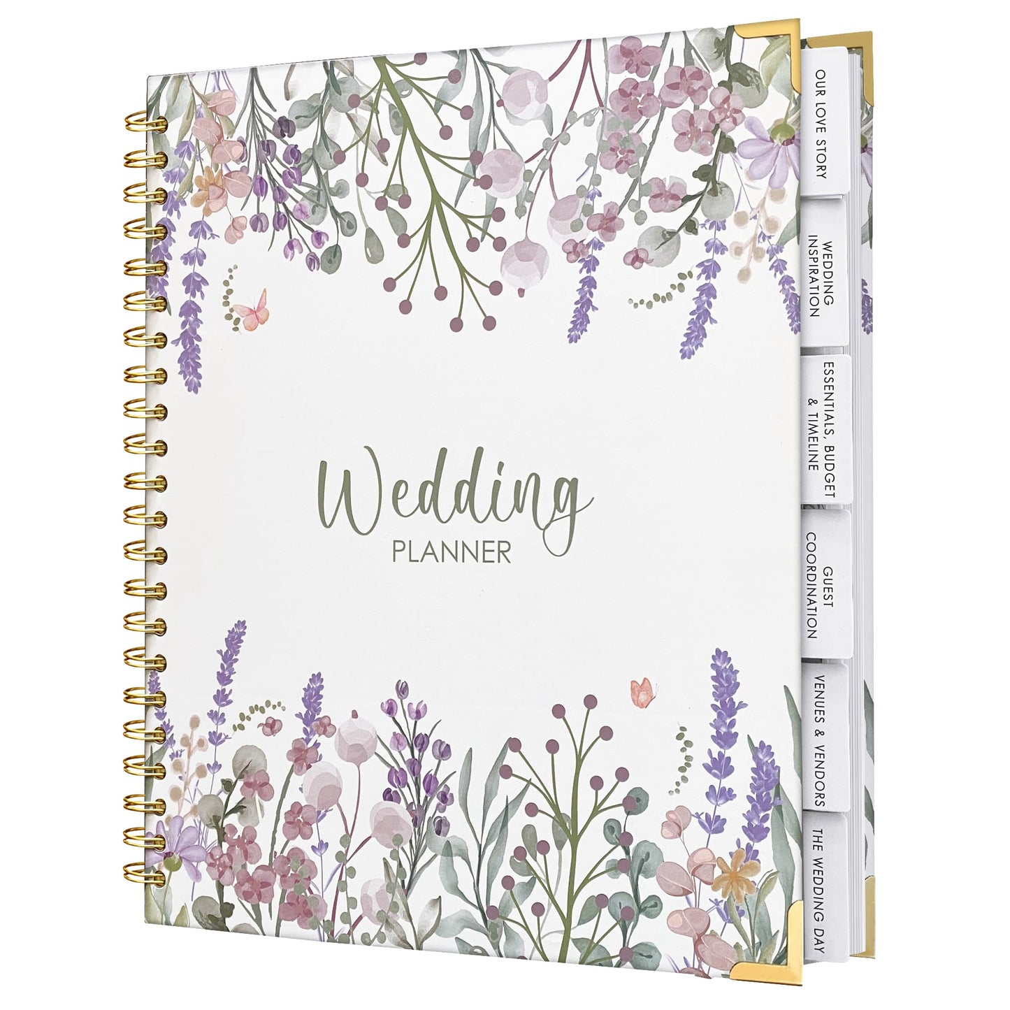 The Ultimate Premium Wedding Planner and Organizer for Brides: Hardcover Bridal Planning Book with Soft Floral Design, 162 Pages, 11.8 x 10.6 Inches, Monthly Countdown Calendar, Checklists, Timelines, Budgeting & Keepsake Features