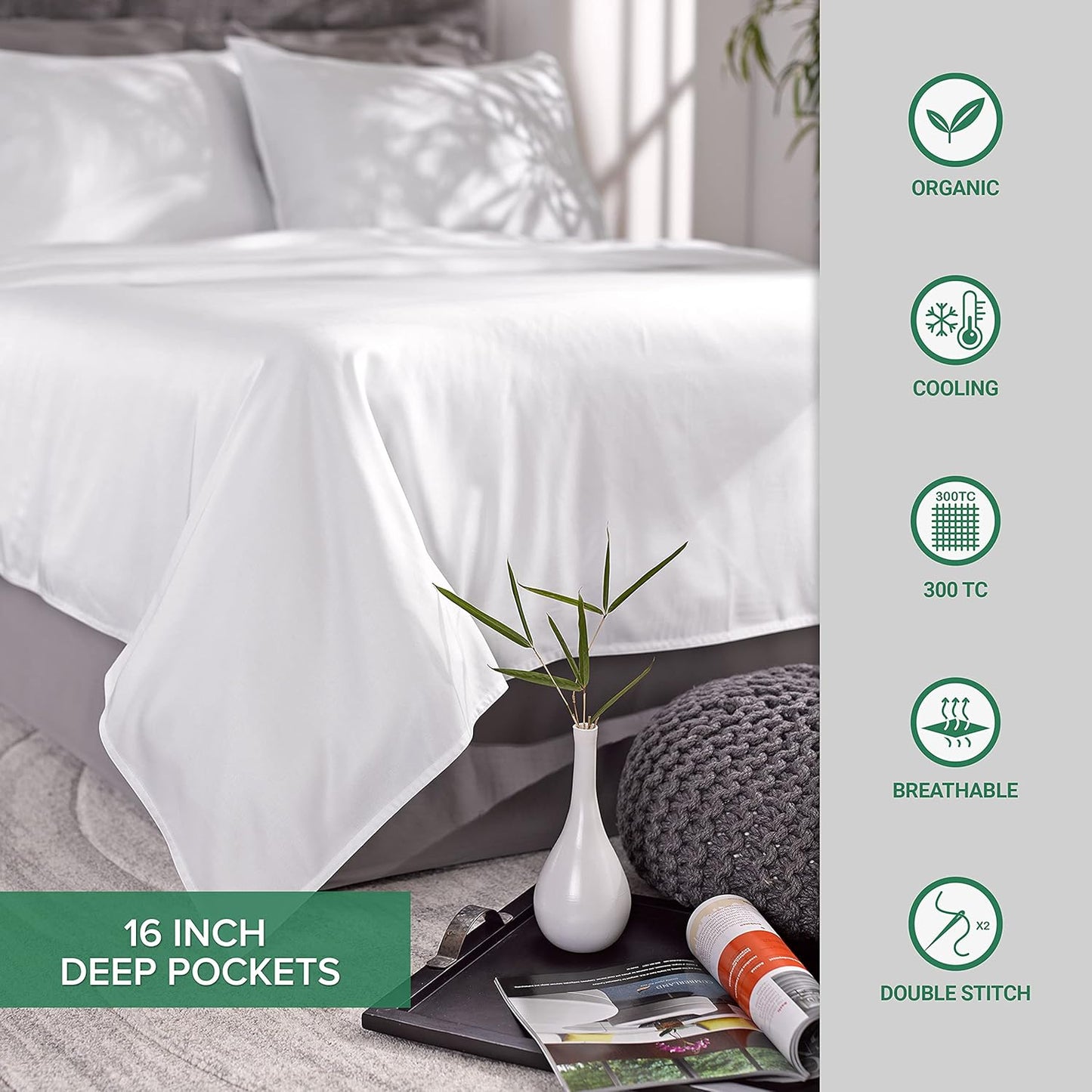 Pure Bamboo Queen Sheets - Luxuriously Soft 100% Organic Viscose Bed Set | Cooling & Durable (Merlot)