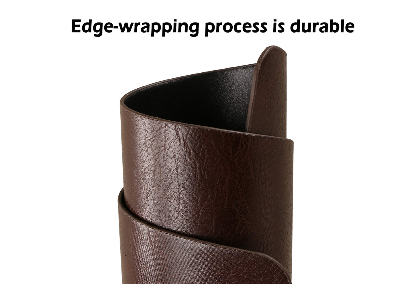 Faux Leather Placemats, Set of 4 PU Table Mats, Easy to Clean, Heat & Stain Resistant for Office Conference Table,Dinging Home Decor F Dark Brown