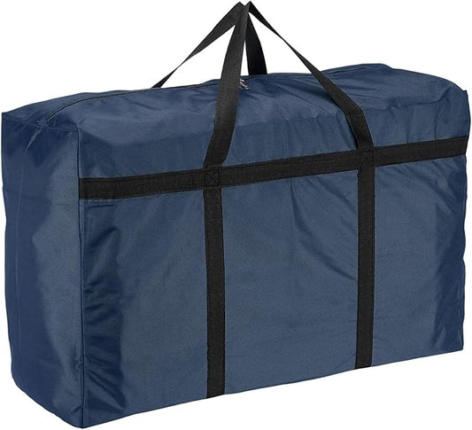 Extra Large Duffle Bag, 35 x 19 x 11 in Travel Big Duffle Bag with Zipper Handle Storage Foldable Waterproof Lightweight Bag for Women Men Travel Moving Camping (Dark Blue)