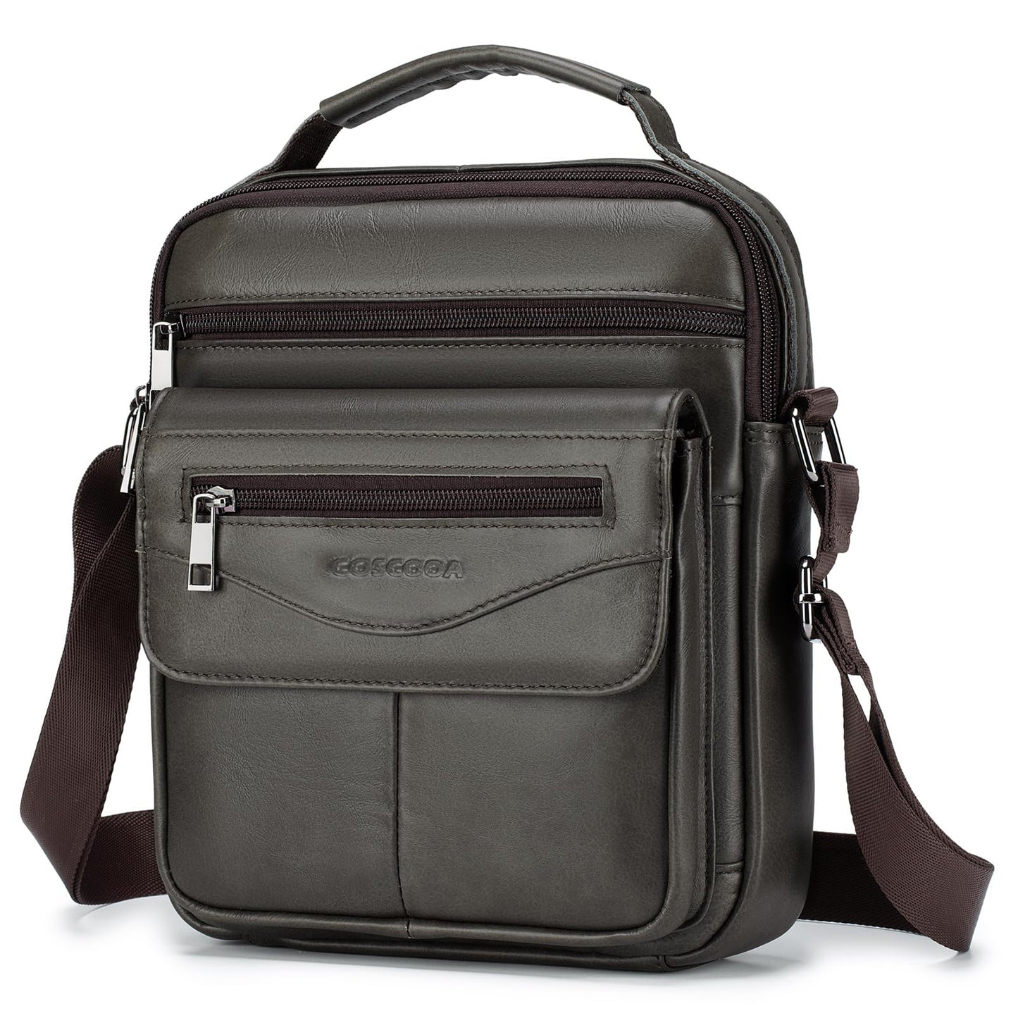COSCOOA Shoulder Bag for Men Leather Man Purse Crossbody for Men Handbag Bag Messenger Satchel Travel bag