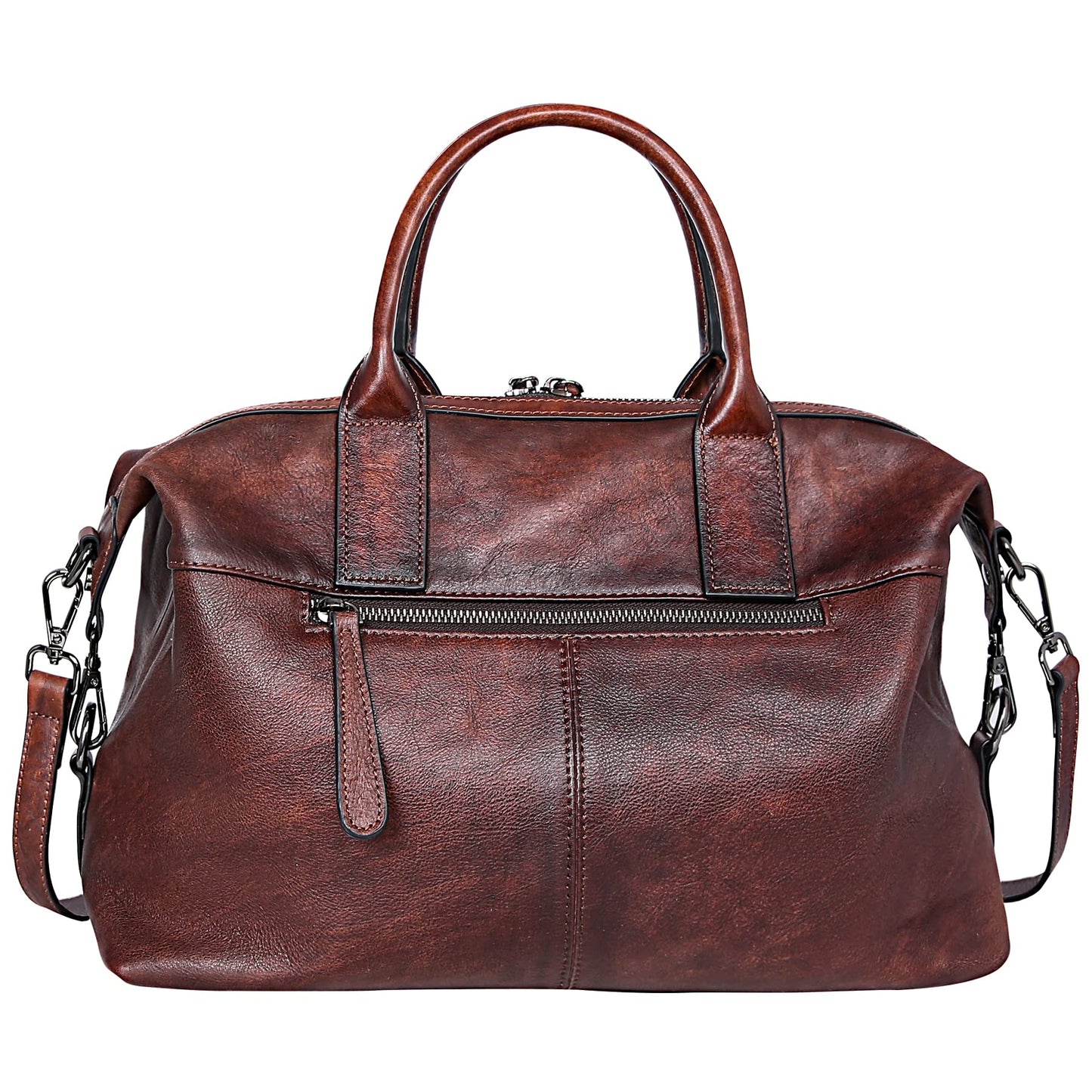 Iswee Shoulder Bag Satchel Purses Vintage Leather Handbags for Women Luxury Tote Purse Large Crossbody Bags Hobo (Coffee)