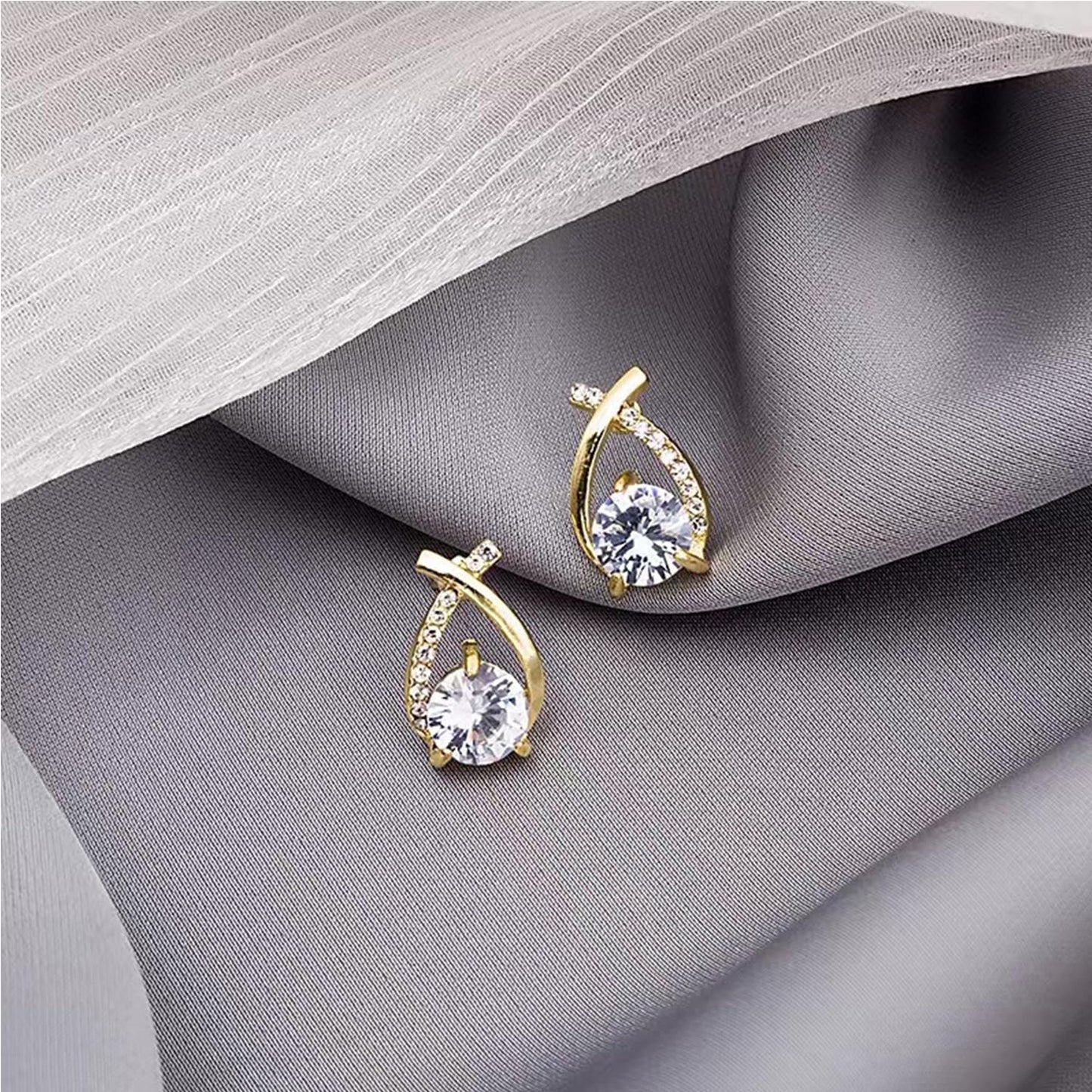 Lymphatic Earrings for Women Halolux Lymphvity Germanium Drainage Therapy Negative Ion Lymph Detox Earrings Jewelry (Gold2)