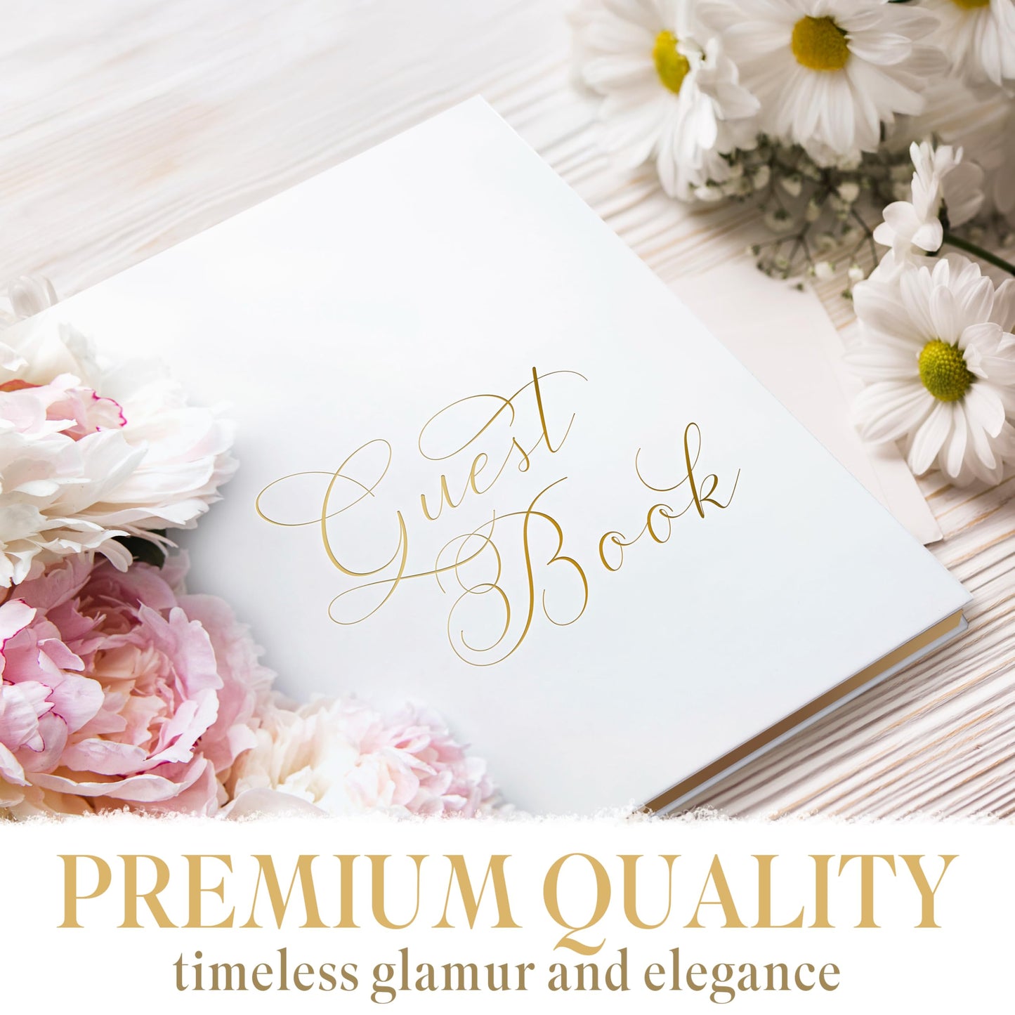CompanyLyon Wedding Guestbook 128 Pages, Guestbook Hardcover, with Additional Letters Mr & Mrs. Guestbooks, Guestbook for Wedding, Guestbook for Wedding, Receptionbooks, Guestbook Wedding Reception.
