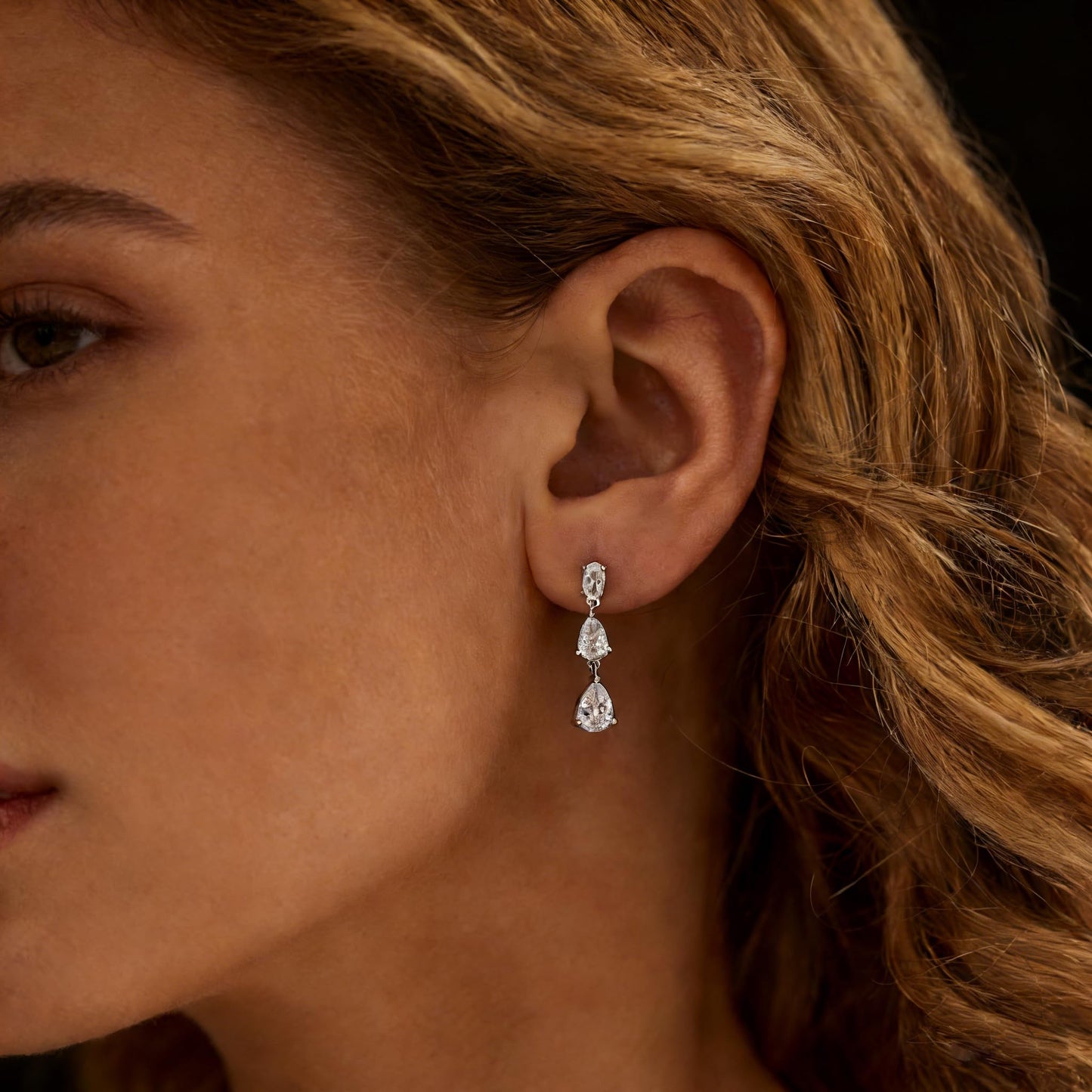 Solistra Dangle Earrings for Women Trendy Silver Plated Cubic Zirconia Drop Earring Hypoallergenic Silver Earrings for Women Wedding Jewelry Valentines Day Gifts for Her