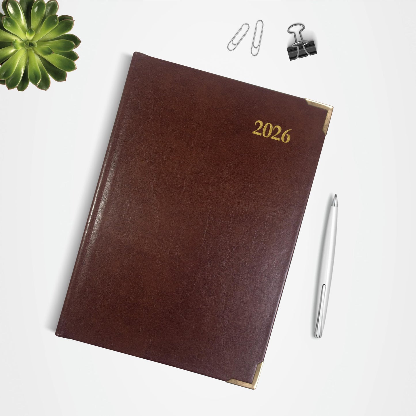 Brownline® 2026 Executive Weekly Planner, Appointment Book, 12 Months, January to December, Sewn Binding, 8.187" x 5.625", Assorted Colors, Trilingual (CBE507.ASX-26)