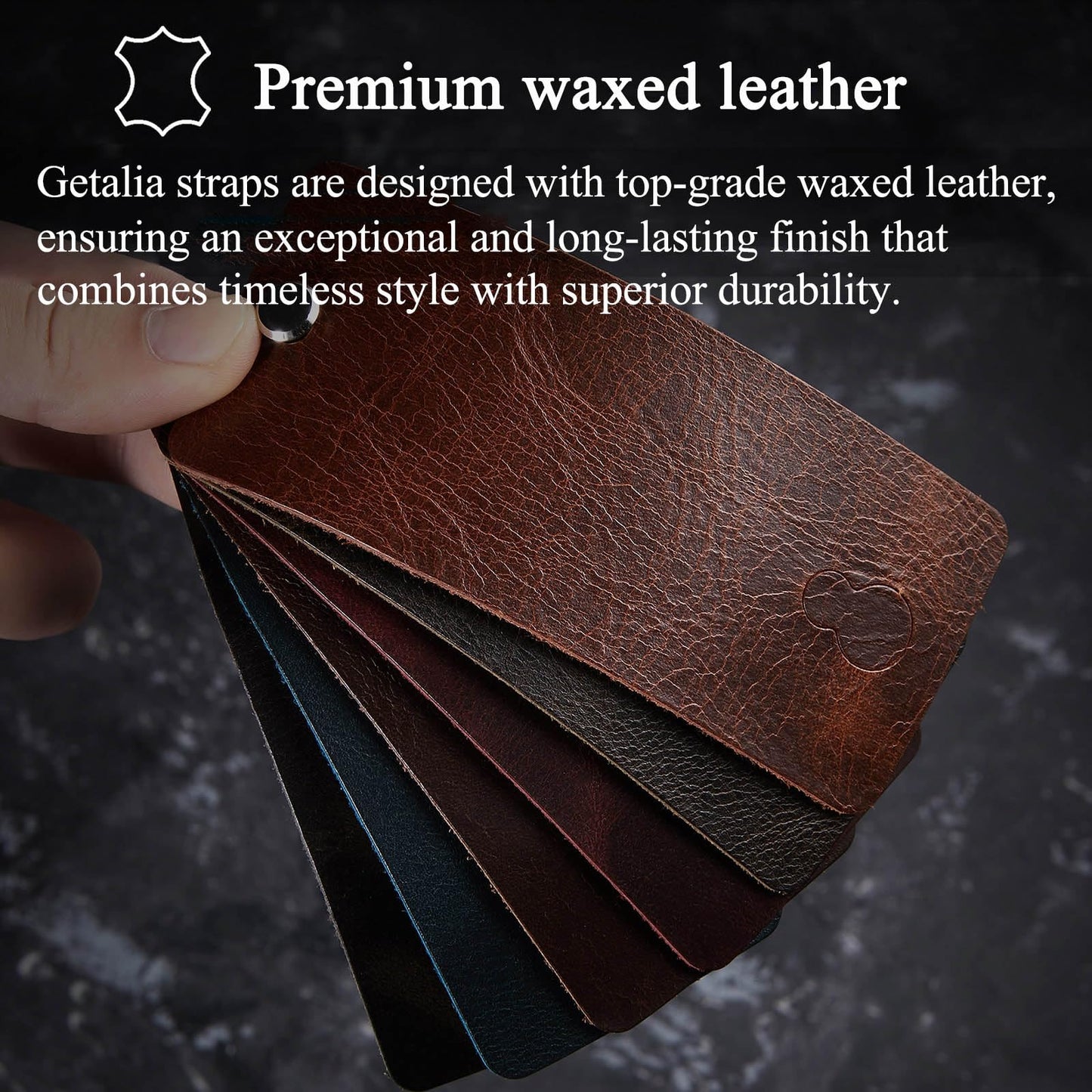 Getalia leather Watch Band Foldover Clasp Retro Oil wax Genuine Leather,18mm 19mm 20mm 21mm 22mm Quick Release Replacement Watch Straps for Men and Women (Coffee Band Width-22mm)