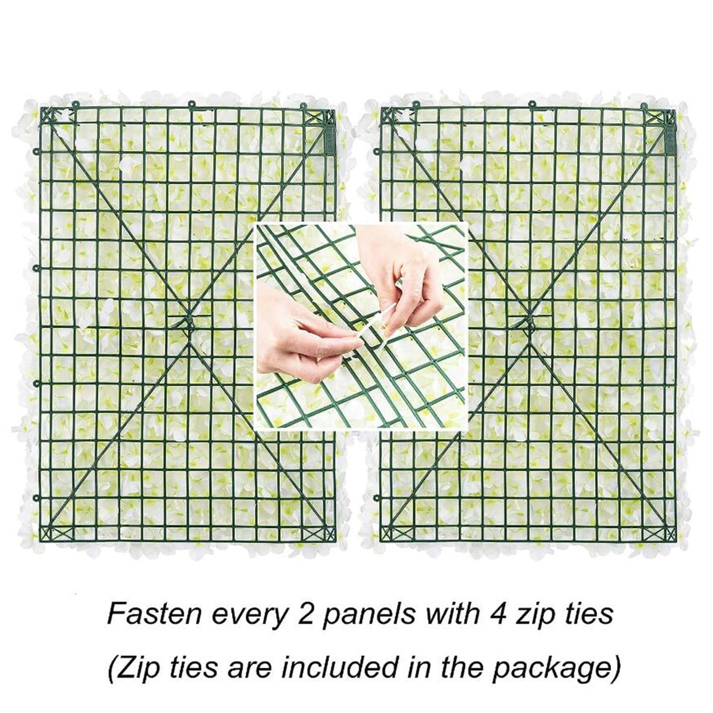 JIIPOREGJ Flower Panels Artificial Flowers Wall Screen Romantic Floral Backdrop Hedge Home Decor Wedding Party Background,8pcs