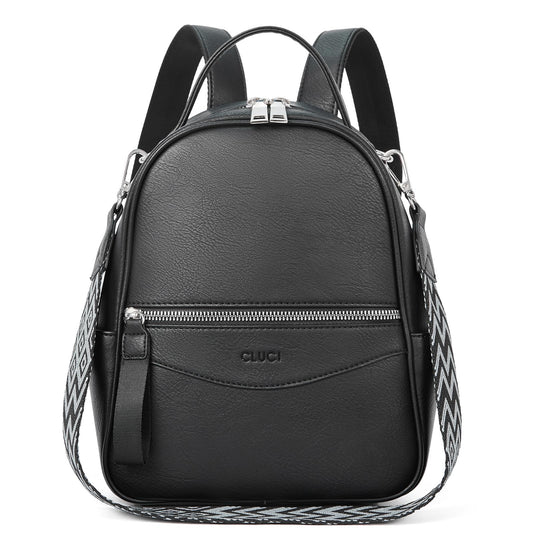 CLUCI Mini Backpack Purse for Women Fashion Leather Small Backpacks Ladies Shoulder Backpack Convertible Handbags Black
