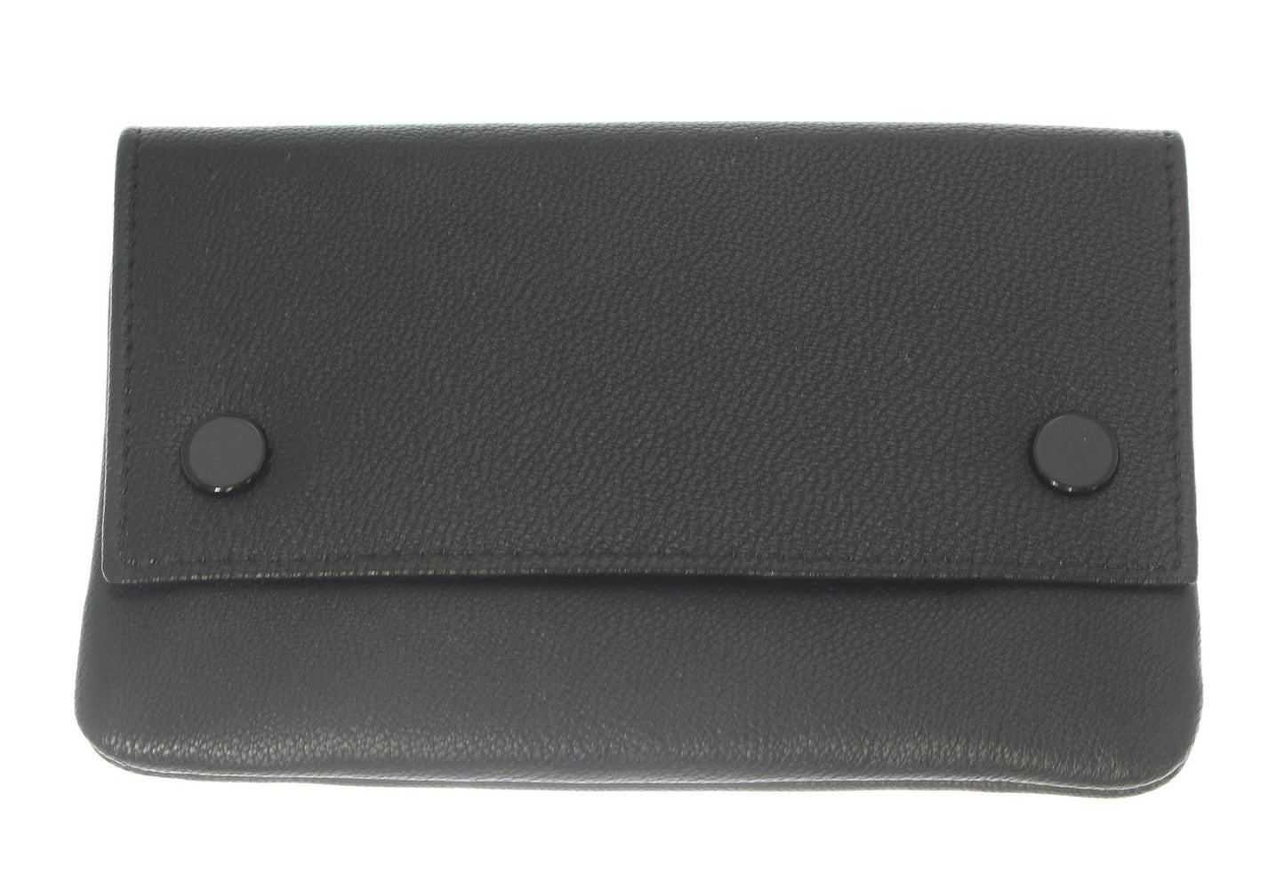 Premium Soft Black Leather Cigarette Rolling Tobacco Pouch Case Organiser