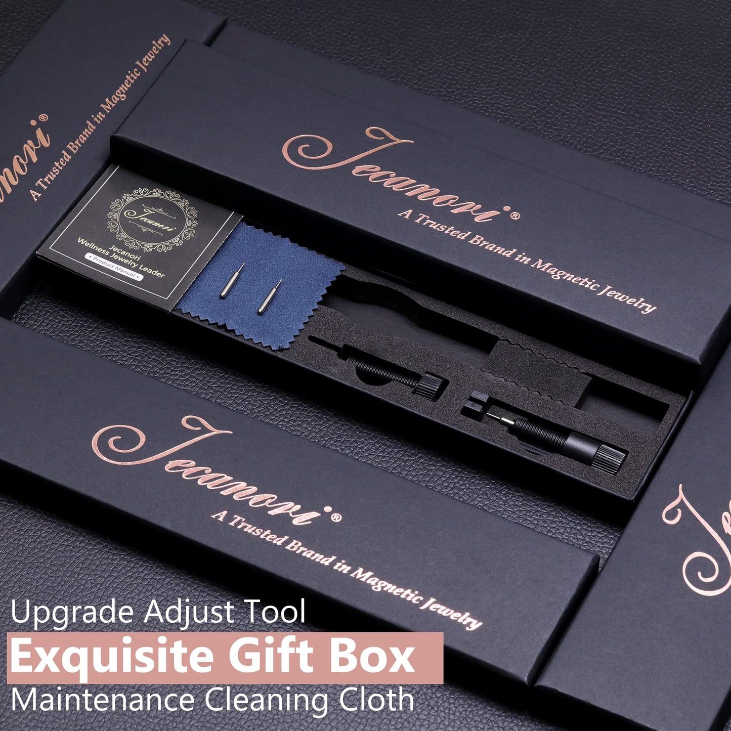 Jecanori Magnetic Bracelets for Women, Titanium Steel Wristband Brazaletes,Valentine's Day Gifts with Sizing Tool (Mermaid Series)