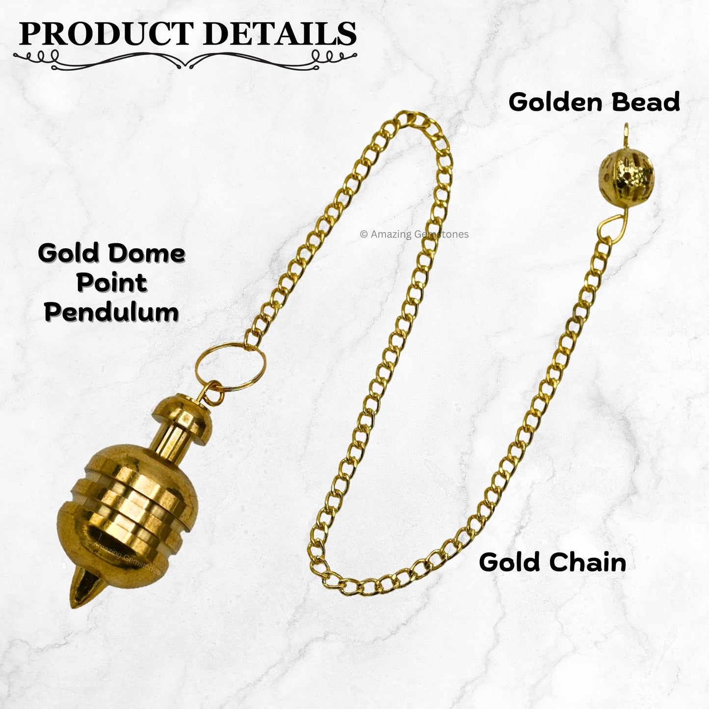 Amazing Gemstone Healing Metal Pendulums for Divination, Gold 2 Ring Drum Steel Copper Pendulum High Energy Pendulo de Bronce Pendulos de Mesa MP48