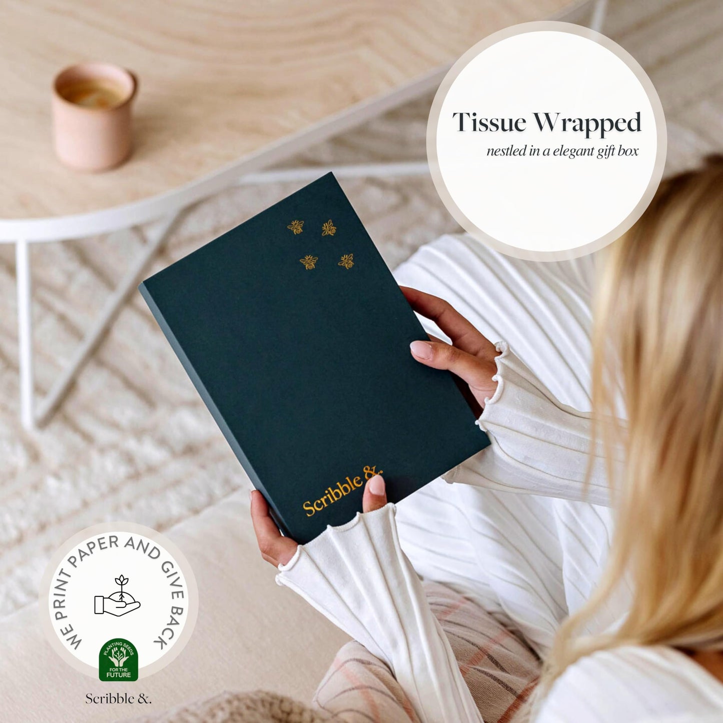 Award Winning Scribble & Dot® Wedding Planner Book and Organizer for the Bride | Tissue Wrapped in a Gift Box | Cushioned Cover | Engagement Gift | This Elegantly Designed USA Planner Allows you to Plan Every Detail (Soft Grey)