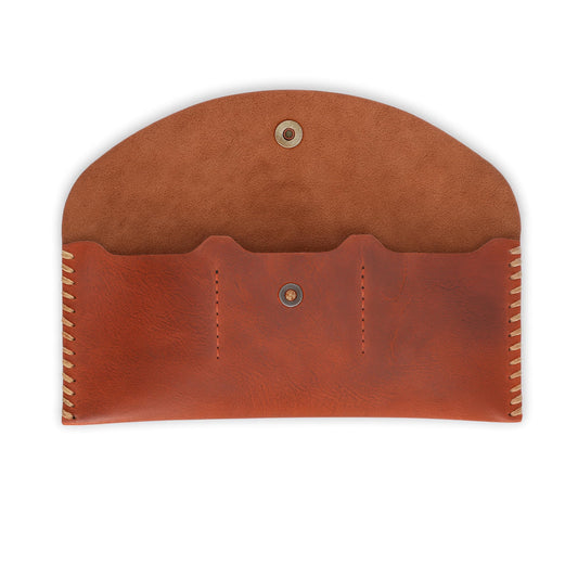 TheAntiq Genuine Leather Currency Pouch for Men & Women – Travel Money Organizer with 3 Card Slots | Handmade Leather Cash Wallet & Dollar Bill Holder – Slim Travel Money Bag