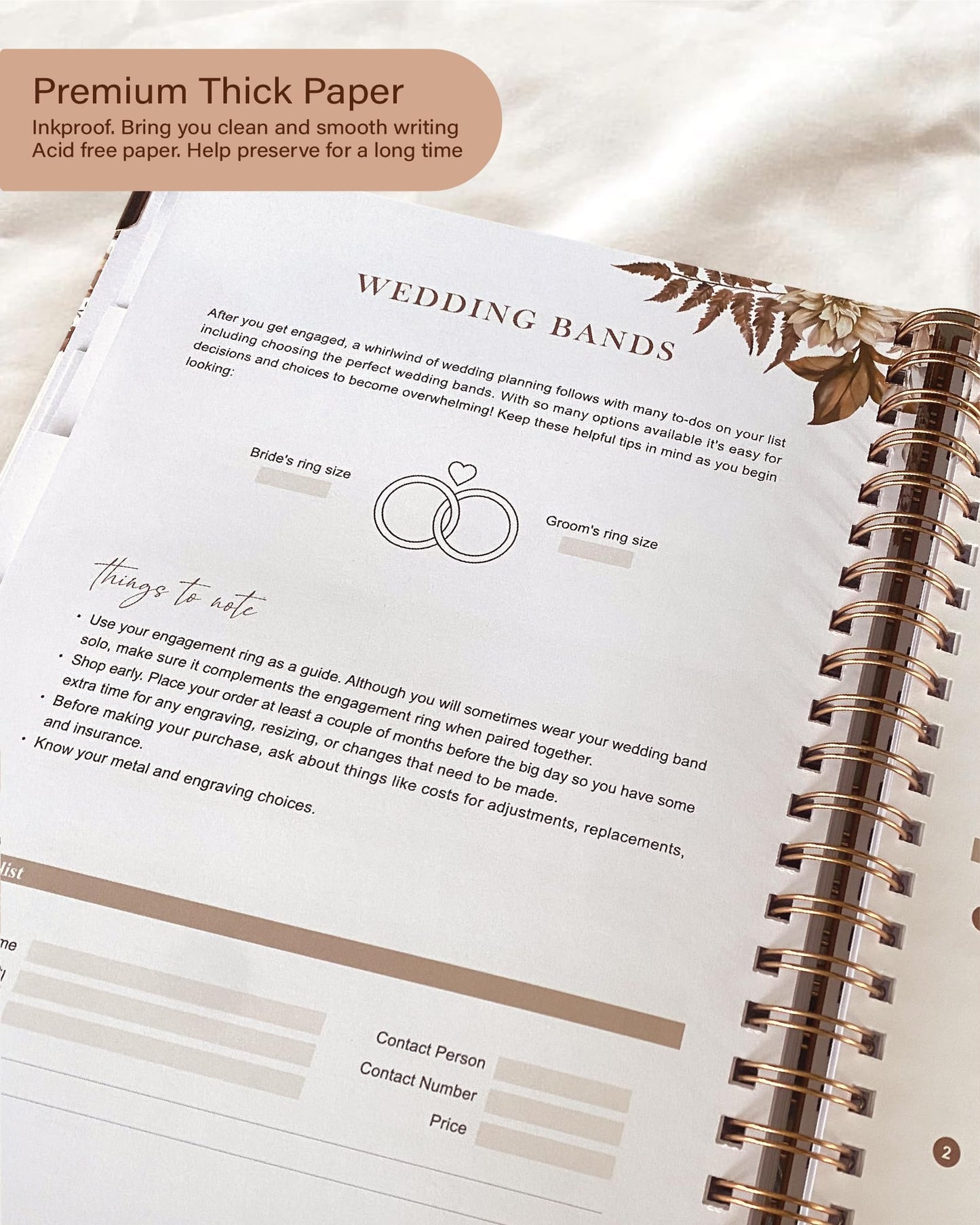 WeddingGiftsWedding Wedding Planner for Bride,Wedding Planning Book and Organizer,Wedding Binder Book with Pockets,Perfect Engagement Gifts for Newly Enaged Couples (Autumn)