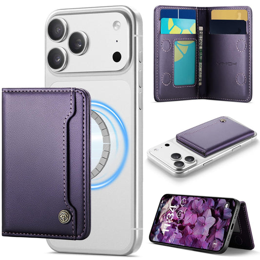 Vinich for MagSafe Wallet Magnetic RFID Blocking Card Holder Compatible with MagSafe Phones and Cases, Strong Magnet Minimalist Phone Wallet for iPhone 17/16/15/14/13/12/ Pro/Max/Plus, Purple