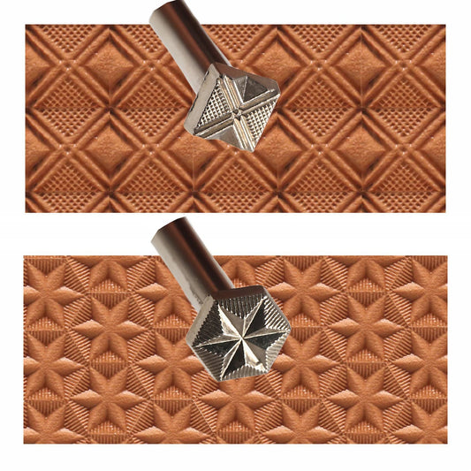 Leather Stamps,2 Pieces Professional Leather Stamping Tools for Craft Working 526+536