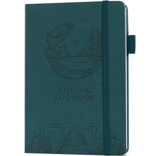 Legend Fishing Log Book – Fisherman Journal Notebook to Record Catches & Trip Info – Fishing Essentials, Equipment & Gifts for Men (Deep Sea Debossed)
