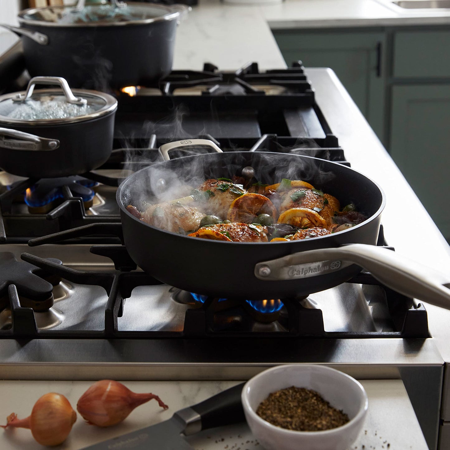 Calphalon Premier Hard-Anodized Nonstick Cookware 11-Piece Pots and Pans Set Dishwasher and Oven Safe with MineralShield Nonstick Technology Durable and Versatile Kitchen Cookware
