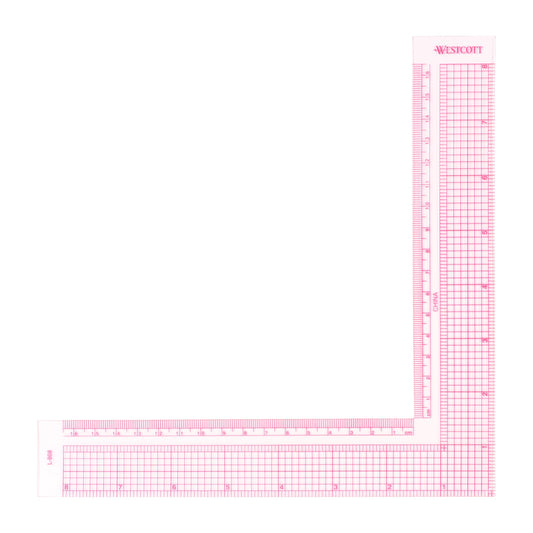Westcott 8-Inch/17cm L-Square Inch/Metric (L-808) (L-808)