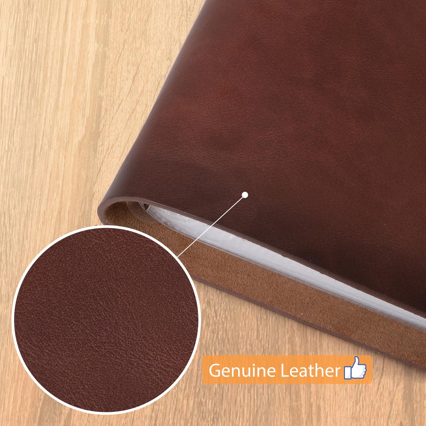 Photo Album 4x6 200 Photos, Genuine Leather Photo Albums with Writing Space with 30 Writing Paper, Travel Family Wedding Kids Graduation Baby Picture Album Scrapbook Photo Album (Dog) Labrador Gifts