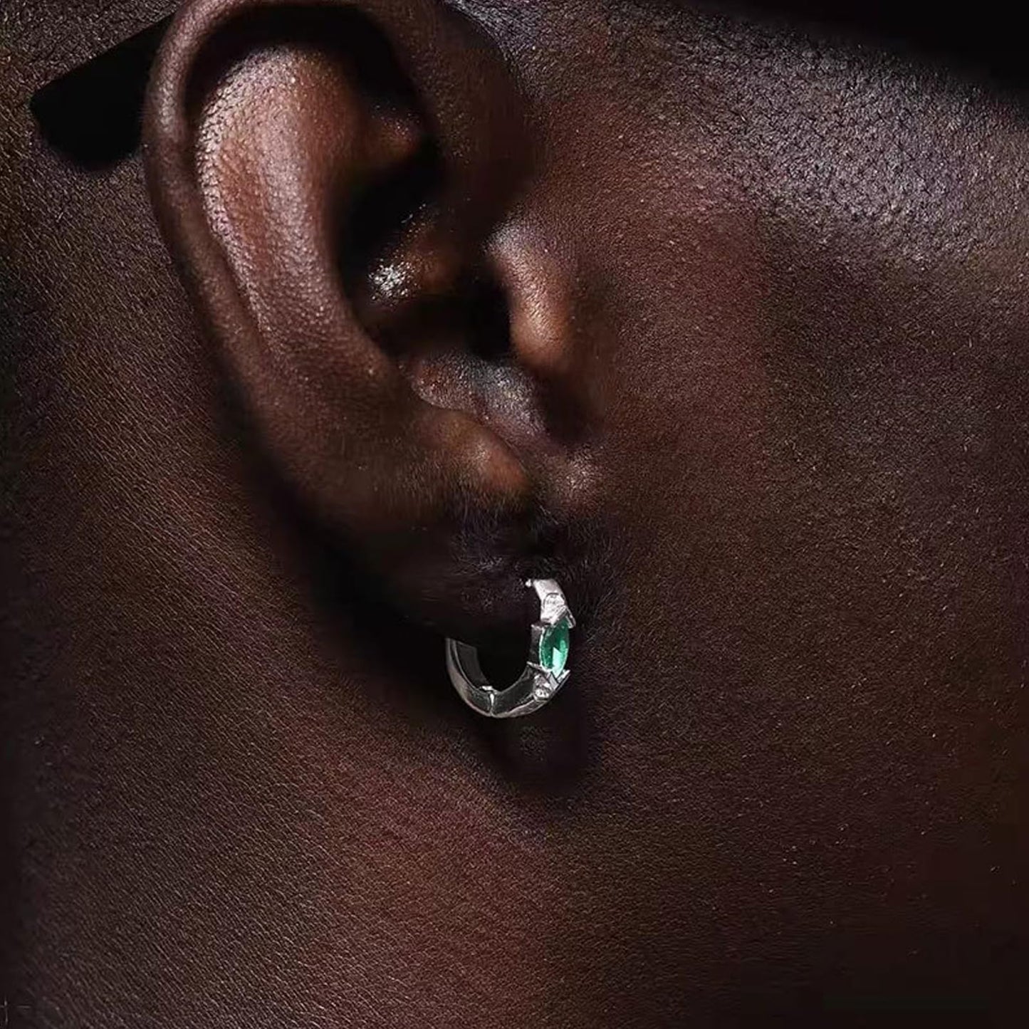 2 Pairs Lymphatic Drainage Moissanite Hoop Earrings for Women Titanium Histone Lymphvity Germanium Cubic Zirconia Earrings Dainty Huggie Hoop Moissanite Earring Jewelry Gifts