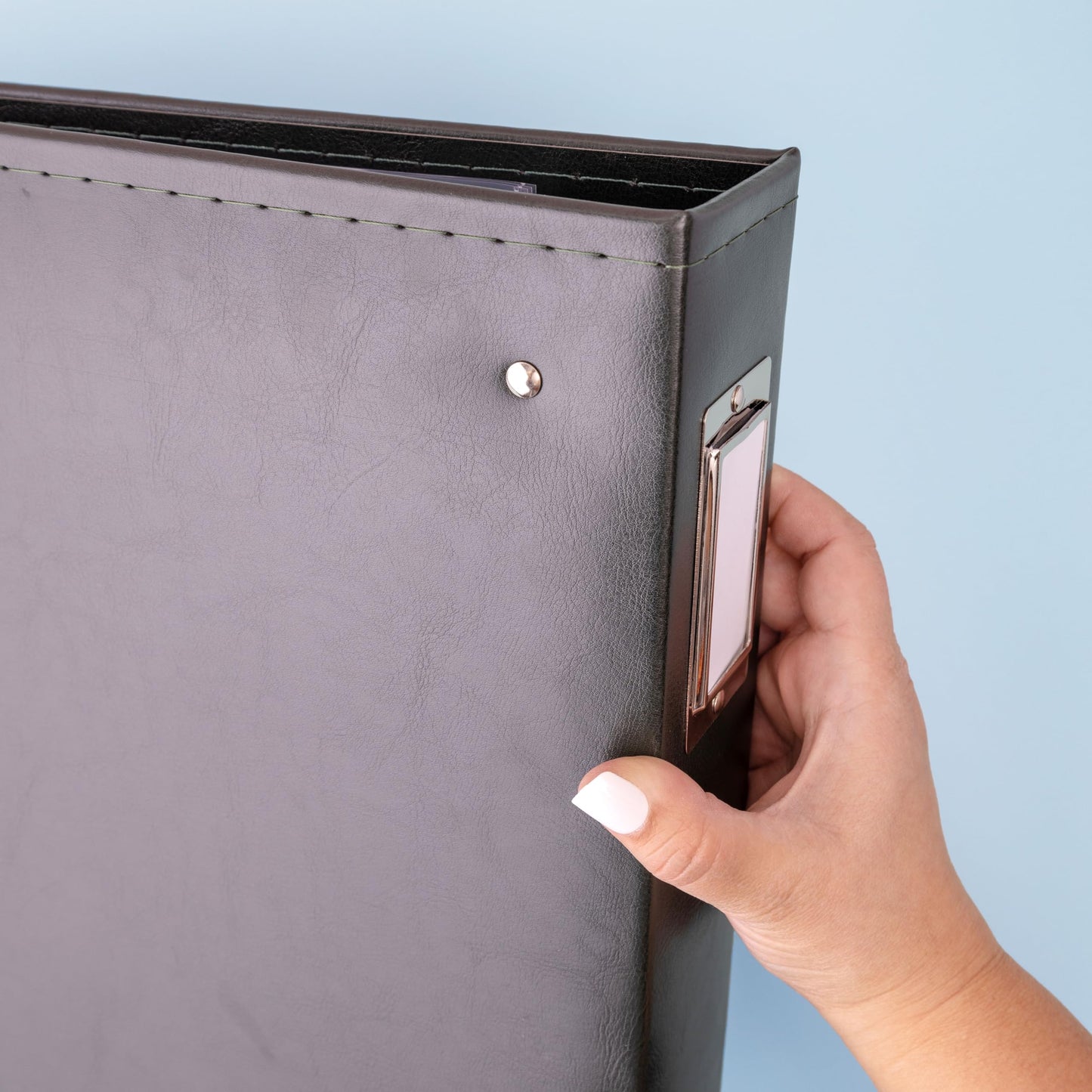 We R Memory Keepers 12x12 Photo Album Country Blue Protect Memories & Photos, Acid-free Faux Leather, Snag-free Rings, Includes 5 Page Protectors