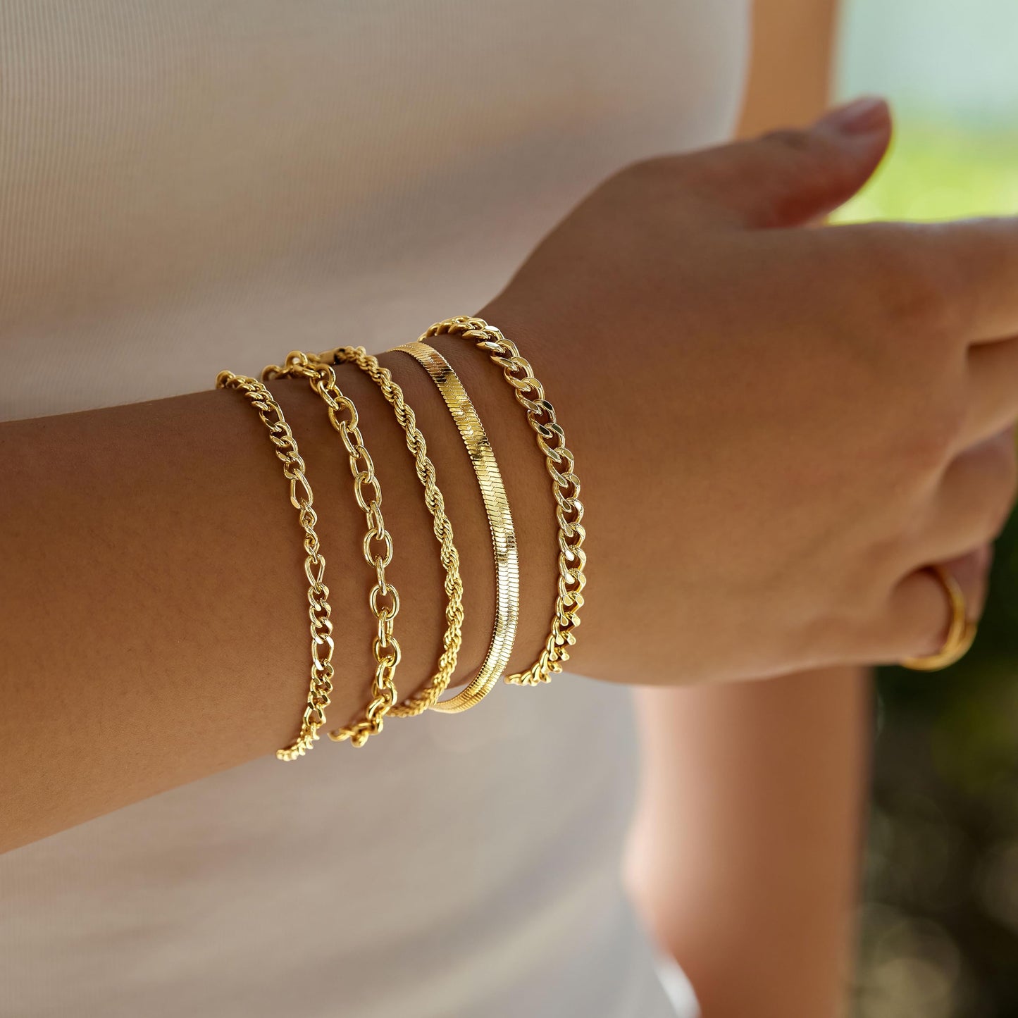 Poxtex Pearl Bracelets for Women, Silver Plated Waterproof Bracelets for Women, Pearl Layered Jewelry Sets, Mother Day Jewelry Gifts for Mom