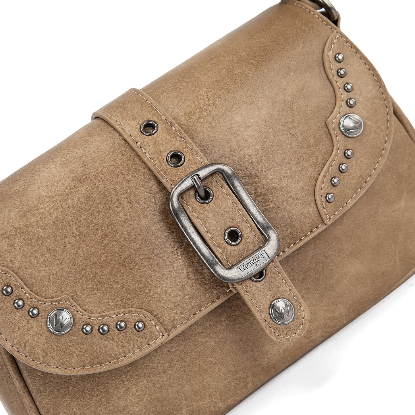 Wrangler Shoulder Bag for Women, Western Purses Small Hobo Handbags Clutch Cowgirl Vintage Retro Underarm Purse with Crossbody Strap WG528-2003KH