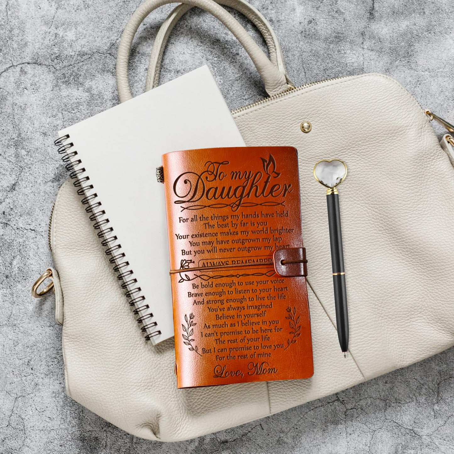 PRSTENLY 3Pcs Daughter Leather Journal from Mom