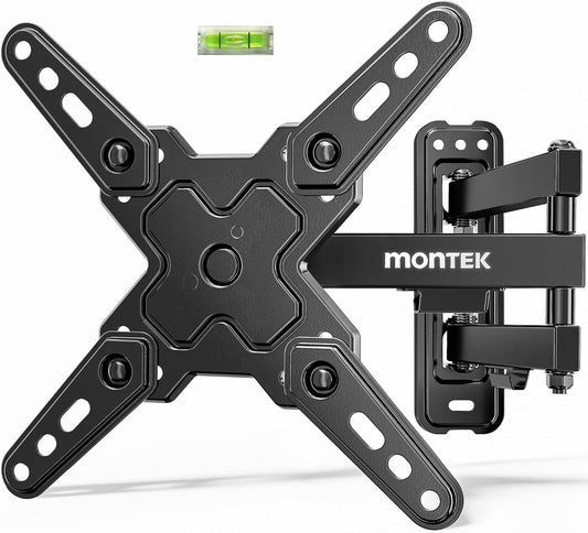 monTEK 13-43 Inch 200x200mm, 44lbs Full Motion TV Wall Mount Bracket for Most LED LCD Flat Screen TVs & Monitors